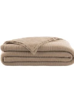 Essix Couvre-lits Couvre-lit Uni En Gaze De Coton Blanc 260x240 -Couvre-lits Soldes 2022 couvre lit uni en gaze de coton biscuit 260x240 6