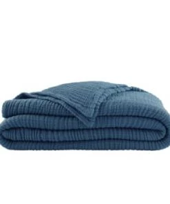 Essix Couvre-lits Couvre-lit Uni En Gaze De Coton Rouge 260x240 -Couvre-lits Soldes 2022 couvre lit uni en gaze de coton bleu 260x240 5