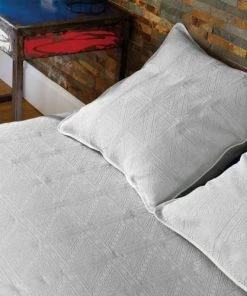 Toison D'Or Couvre-lits Dessus De Lit En Coton Blanc 180X250 Cm