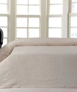 Montéléone Couvre-lits Dessus De Lit En Coton Blanc 250X260 Cm