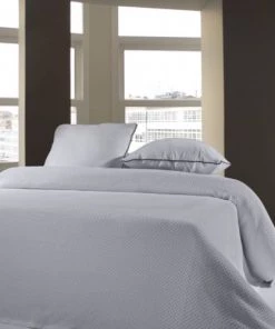 Montéléone Couvre-lits Dessus De Lit En Coton Gris 180X260 Cm