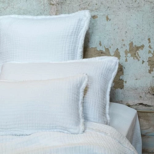 Maison D'été Couvre-lits Dessus De Lit En Gaze De Coton Blanc 240X260 CM 4 Maison D'été Couvre-lits Dessus De Lit En Gaze De Coton Blanc 240X260 CM – Image 2