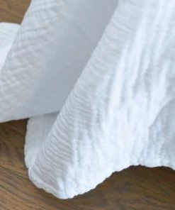 Maison D'été Couvre-lits Dessus De Lit En Gaze De Coton Blanc 260X270 CM -Couvre-lits Soldes 2022 dessus de lit en gaze de coton blanc 260x270 cm 4