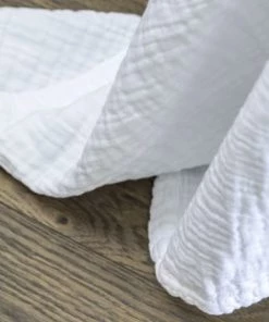 Maison D'été Couvre-lits Dessus De Lit En Gaze De Coton Blanc 280X280 CM -Couvre-lits Soldes 2022 dessus de lit en gaze de coton blanc 280x280 cm 3