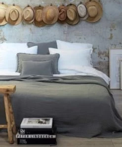 Maison D'été Couvre-lits Dessus De Lit En Gaze De Coton Glacier 260X270 CM -Couvre-lits Soldes 2022 dessus de lit en gaze de coton glacier 260x270 cm 3