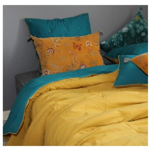 Sud Etoffe Couvre-lits Dessus De Lit En Percale Anthracite 180X250 Cm 4 Sud Etoffe Couvre-lits Dessus De Lit En Percale Anthracite 180X250 Cm â Image 2