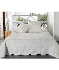 Linder Couvre-lits Dessus De Lit En Polyester Soleil 180X240 Cm -Couvre-lits Soldes 2022 dessus de lit en polyester ivoire 180x240 cm 5