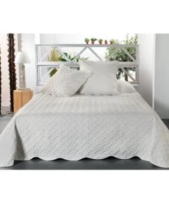 Linder Couvre-lits Dessus De Lit En Polyester Ivoire 230X250 Cm