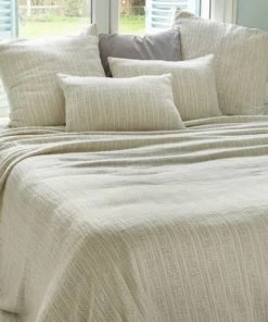 Toison D'Or Couvre-lits Dessus De Lit En Tissus Jacquard Coton Ecru / Noir 250 X 230