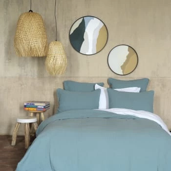 Maison D'été Couvre-lits Dessus De Lit Gaze De Coton Camel 240X260 CM 6 Maison D'été Couvre-lits Dessus De Lit Gaze De Coton Camel 240X260 CM – Image 4