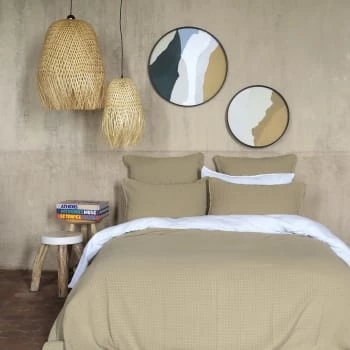 Maison D'été Couvre-lits Dessus De Lit Gaze De Coton Camel 240X260 CM 8 Maison D'été Couvre-lits Dessus De Lit Gaze De Coton Camel 240X260 CM – Image 6