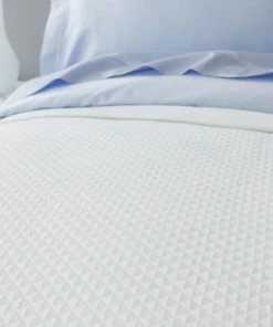 MPC Maison Couvre-lits Dessus De Lit Luxe En Coton Blanc 275x260 Cm -Couvre-lits Soldes 2022 dessus de lit luxe en coton blanc 275x260 cm 1