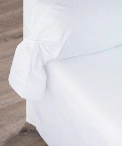 Carré Blanc Draps Plats Drap De Lit Blanc 240 X 300 Cm -Couvre-lits Soldes 2022 drap de lit blanc 240 x 300 cm 3