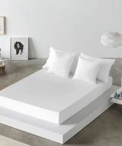 Naf Naf Draps Plats Drap De Lit En Coton Gris 250x280 -Couvre-lits Soldes 2022 drap de lit en coton blanc 250x280 3