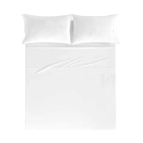 Naf Naf Draps Plats Drap De Lit En Coton Blanc 250x280 4 Naf Naf Draps Plats Drap De Lit En Coton Blanc 250x280 – Image 2
