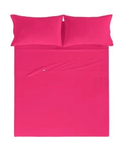 Naf Naf Draps Plats Drap De Lit En Coton Fucchsia 250x280 -Couvre-lits Soldes 2022 drap de lit en coton fucchsia 250x280 5