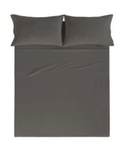 Guy Laroche Draps Plats Drap De Lit En Coton Percale Anthracita 160x280