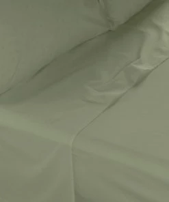 Carré Blanc Draps Plats Drap De Lit Pur Coton Lavé Biologique Sauge 270 X 300 Cm -Couvre-lits Soldes 2022 drap de lit pur coton lave biologique sauge 270 x 300 cm 3