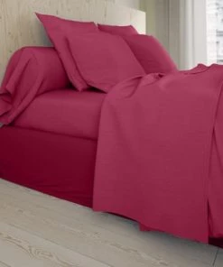 Dodo Draps Plats Drap Plat Coton Fuchsia 180x290 Cm