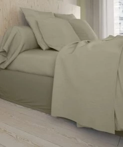 Dodo Draps Plats Drap Plat Coton Marron Glacé 240x310 Cm