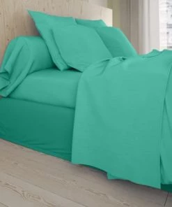 Dodo Draps Plats Drap Plat Coton Vert 240x310 Cm
