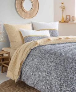 Origin Draps Plats Drap Plat En Coton Jaune 240x300