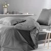 Montéléone Draps Plats Drap Plat En Percale Anthracite 240X300 Cm -Couvre-lits Soldes 2022 drap plat en percale anthracite 240x300 cm