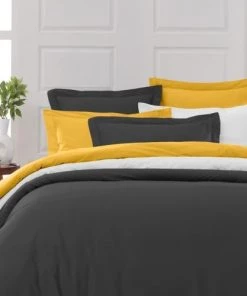 Sensei Maison Draps Plats Drap Plat En Percale De Coton Anthracite 180x290 Cm -Couvre-lits Soldes 2022 drap plat en percale de coton anthracite 180x290 cm 2