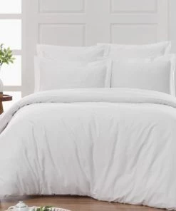 Sensei Maison Draps Plats Drap Plat En Percale De Coton Blanc 270x300 Cm