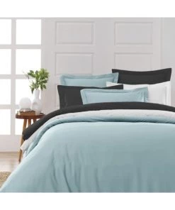 Sensei Maison Draps Plats Drap Plat En Percale De Coton Bleu Arctic 240x300 Cm -Couvre-lits Soldes 2022 drap plat en percale de coton bleu arctic 240x300 cm 6