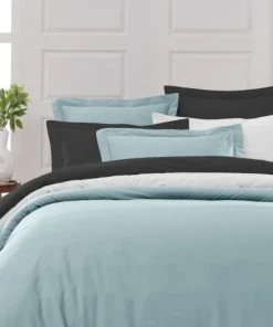 Sensei Maison Draps Plats Drap Plat En Percale De Coton Bleu Arctic 270x300 Cm -Couvre-lits Soldes 2022 drap plat en percale de coton bleu arctic 270x300 cm 2