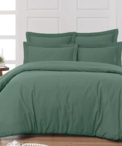 Sensei Maison Draps Plats Drap Plat En Percale De Coton Eucalyptus 270x300 Cm