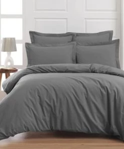 Sensei Maison Draps Plats Drap Plat En Percale De Coton Galet 270x300 Cm