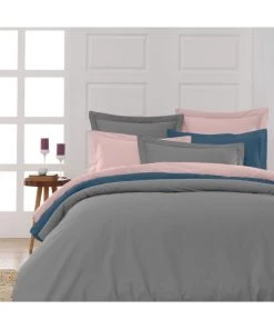 Sensei Maison Draps Plats Drap Plat En Percale De Coton Galet 270x300 Cm -Couvre-lits Soldes 2022 drap plat en percale de coton galet 270x300 cm 3