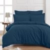 Sensei Maison Draps Plats Drap Plat En Percale De Coton Indigo 240x300 Cm -Couvre-lits Soldes 2022 drap plat en percale de coton indigo 240x300 cm