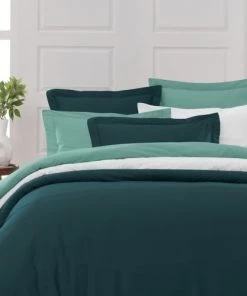 Sensei Maison Draps Plats Drap Plat En Percale De Coton Petrol 240x300 Cm -Couvre-lits Soldes 2022 drap plat en percale de coton petrol 240x300 cm 2