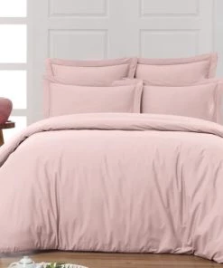 Sensei Maison Draps Plats Drap Plat En Percale De Coton Poudre 270x300 Cm