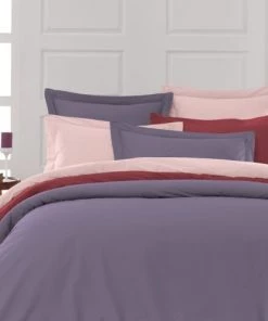 Sensei Maison Draps Plats Drap Plat En Percale De Coton Pourpre 180x290 Cm -Couvre-lits Soldes 2022 drap plat en percale de coton pourpre 180x290 cm 2