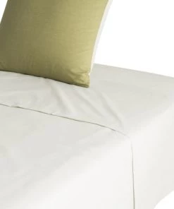 Origin Draps Plats Drap Plat Fines Rayures En Bambou Ivoire 240 X 300