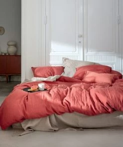 Olivier Desforges Draps Plats Drap Plat Lin Lavé Bleu 270 X 300 Cm -Couvre-lits Soldes 2022 drap plat lin lave bleu 270 x 300 cm 2