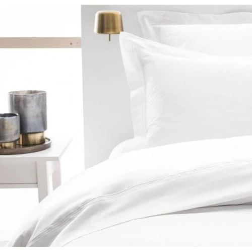 MPC Maison Draps Plats Drap Plat Luxe En Satin De Coton Blanc 270x310 Cm 4 MPC Maison Draps Plats Drap Plat Luxe En Satin De Coton Blanc 270x310 Cm – Image 2