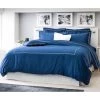 MPC Maison Draps Plats Drap Plat Luxe En Satin De Coton Bleu 240x310 Cm -Couvre-lits Soldes 2022 drap plat luxe en satin de coton bleu 240x310 cm 6