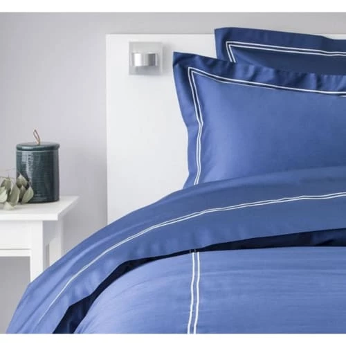 MPC Maison Draps Plats Drap Plat Luxe En Satin De Coton Bleu 300x310 Cm 4 MPC Maison Draps Plats Drap Plat Luxe En Satin De Coton Bleu 300x310 Cm – Image 2