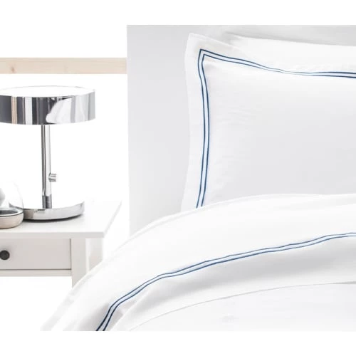 MPC Maison Draps Plats Drap Plat Luxe En Satin De Coton Bleu 300x310 Cm 4 MPC Maison Draps Plats Drap Plat Luxe En Satin De Coton Bleu 300x310 Cm – Image 2