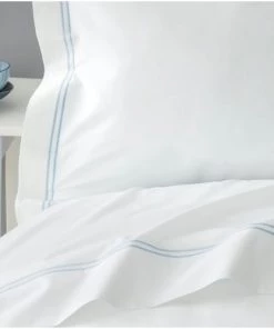 MPC Maison Draps Plats Drap Plat Luxe En Satin De Coton Bleu Ciel 240x310 Cm -Couvre-lits Soldes 2022 drap plat luxe en satin de coton bleu ciel 240x310 cm 14