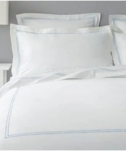 MPC Maison Draps Plats Drap Plat Luxe En Satin De Coton Bleu Ciel 240x310 Cm -Couvre-lits Soldes 2022 drap plat luxe en satin de coton bleu ciel 240x310 cm 15