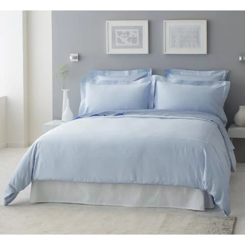 MPC Maison Draps Plats Drap Plat Luxe En Satin De Coton Bleu Ciel 270x310 Cm 3 MPC Maison Draps Plats Drap Plat Luxe En Satin De Coton Bleu Ciel 270x310 Cm