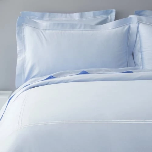 MPC Maison Draps Plats Drap Plat Luxe En Satin De Coton Bleu Ciel 270x310 Cm 5 MPC Maison Draps Plats Drap Plat Luxe En Satin De Coton Bleu Ciel 270x310 Cm – Image 3