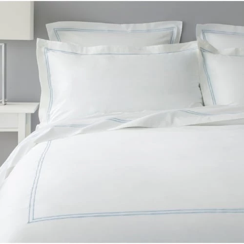 MPC Maison Draps Plats Drap Plat Luxe En Satin De Coton Bleu Ciel 270x310 Cm 5 MPC Maison Draps Plats Drap Plat Luxe En Satin De Coton Bleu Ciel 270x310 Cm – Image 3