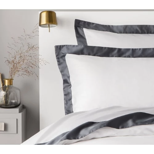 MPC Maison Draps Plats Drap Plat Luxe En Satin De Coton Gris 270x310 Cm 4 MPC Maison Draps Plats Drap Plat Luxe En Satin De Coton Gris 270x310 Cm – Image 2